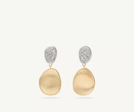 Orecchini pendenti con diamanti, modello mini - LUNARIA