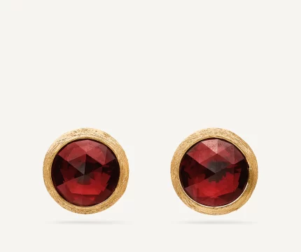 Orecchino a lobo con Granatino rosso, modello piccolo- JAIPUR COLOUR