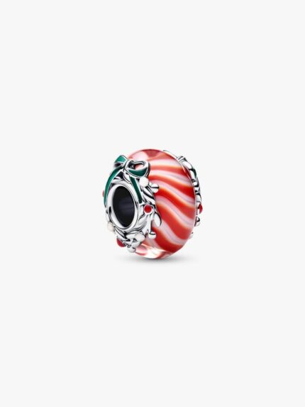 Charm Vetro di Murano Caramella di Natale